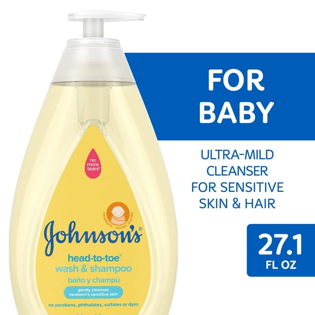 Johnson's Head-To-Toe Tear Free Infant Baby Bath Body Wash Soap and Shampoo, 27.1 oz Visit the Johnson's Store