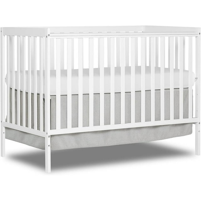 Crib 5-in-1 Convertible Crib Converts from  Crib to Toddler Bed  Daybed and Full-Size Bed Frame  Fits Standard Full-Size Crib   Bed White (Mattress not Included En