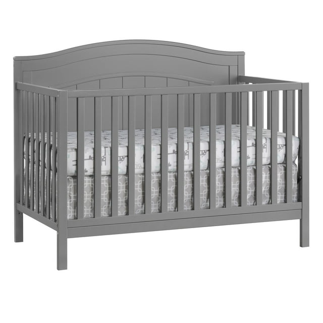 Oxford Baby North Bay 4-in-1 Convertible Crib, Dove Gray, GREENGUARD Gold Certified, Wooden Crib Oxford Baby