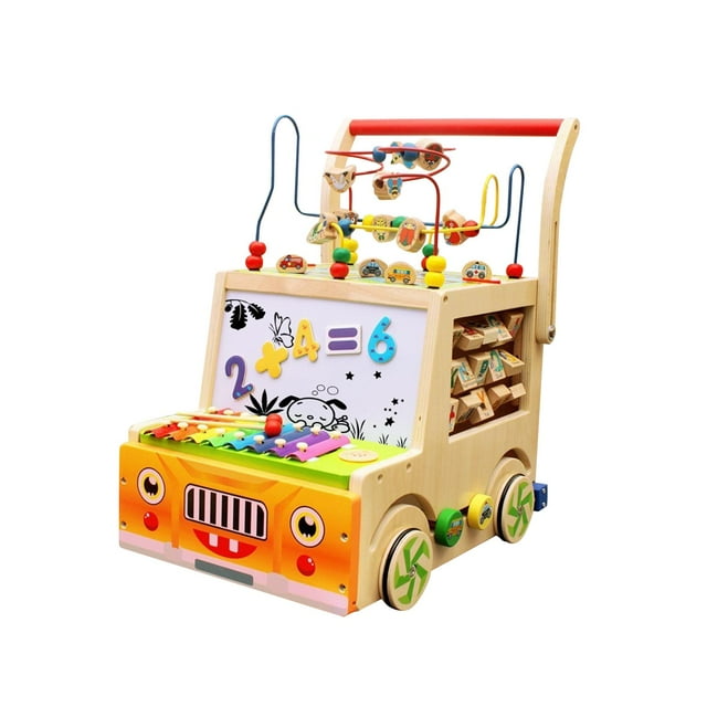 guohui Wooden Activity Activity Center for 12~18 Months Baby Boys Girls Multifunction GUOHUI