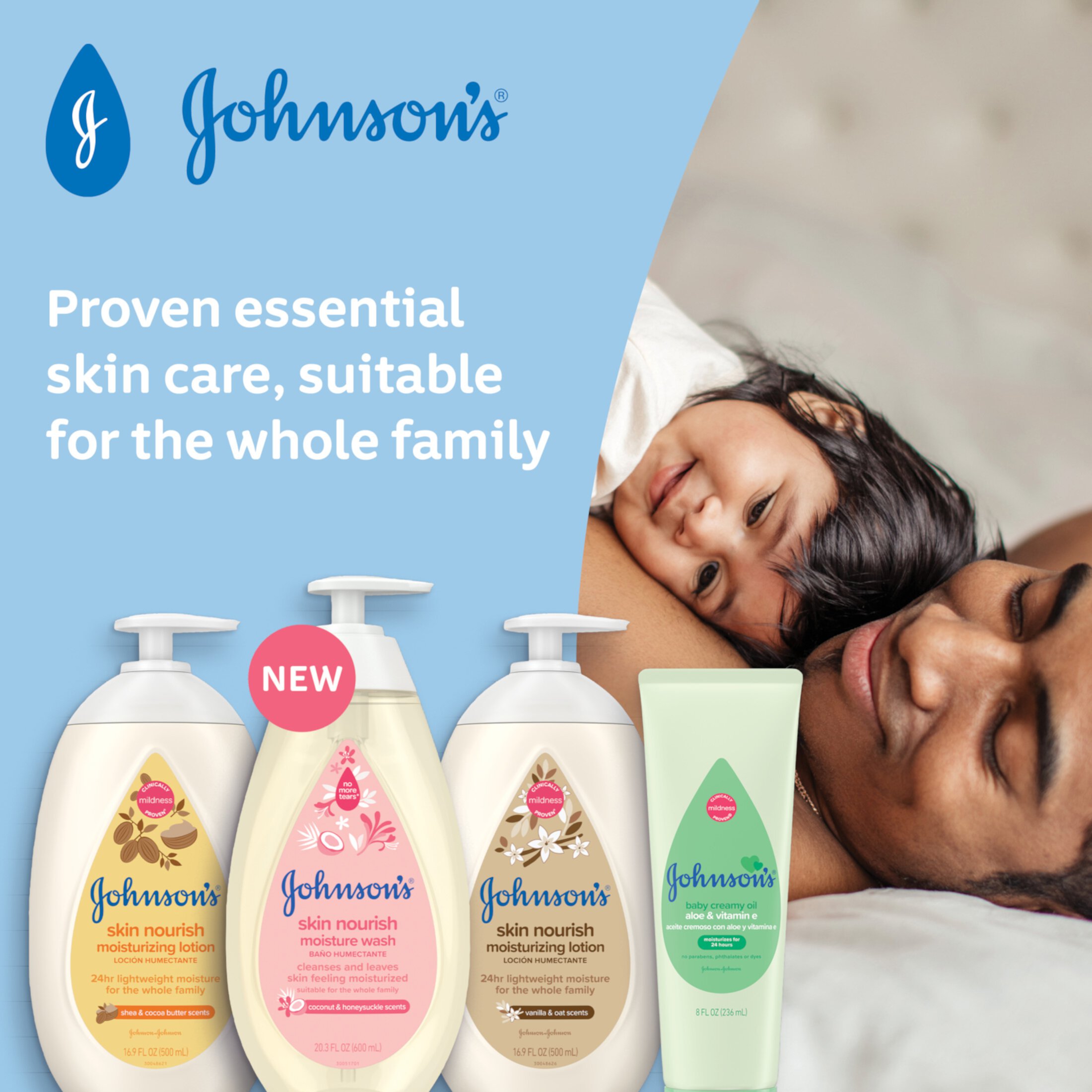 Johnson's Skin Nourish Moisturizing Baby Body Lotion, Shea & Cocoa Butter, 16.9 oz Visit the Johnson's Store