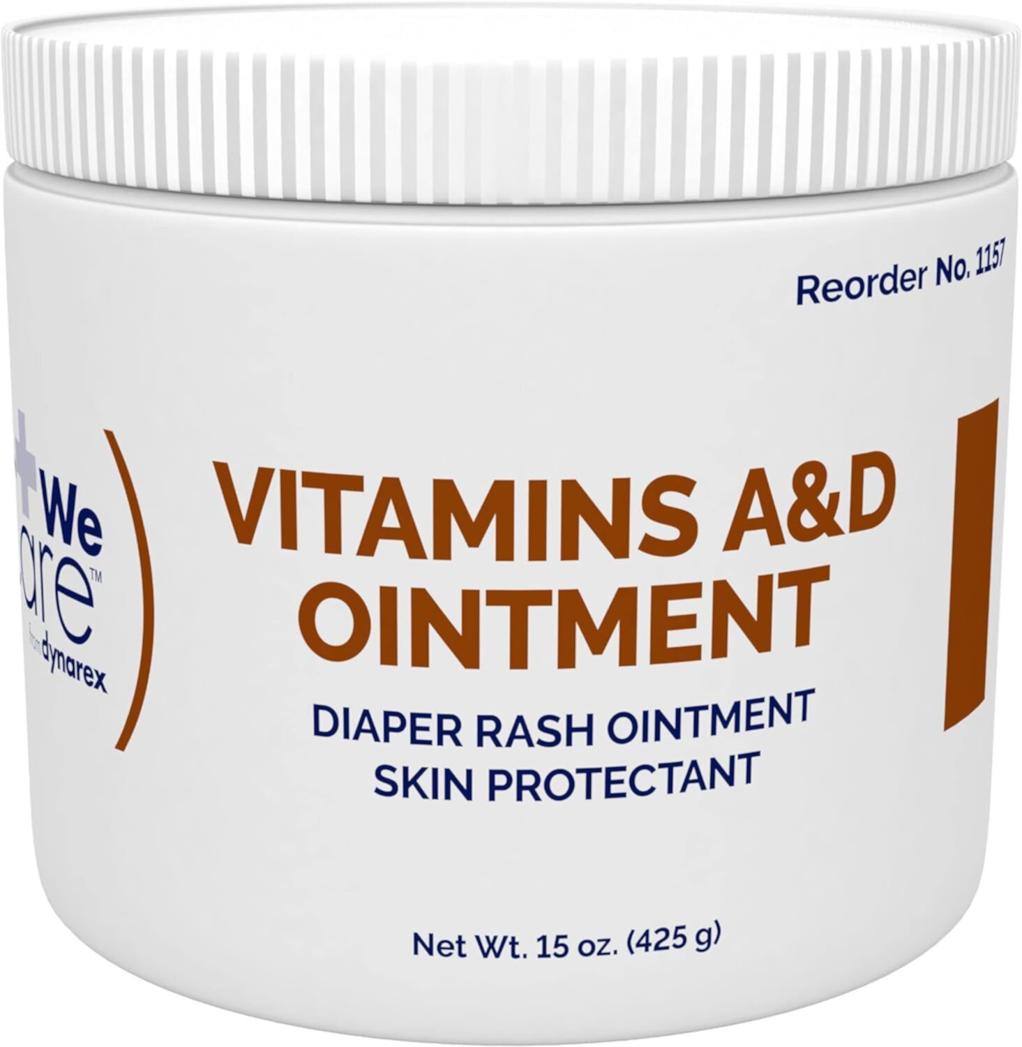 Dynarex Vitamins A & D Ointment, Ointment with Vitamin A and Vitamin D Skin Protectant, for Diaper Rash and Discomfort, White, 4 oz. Tube, 1 Case of 72 Tubes Dynarex