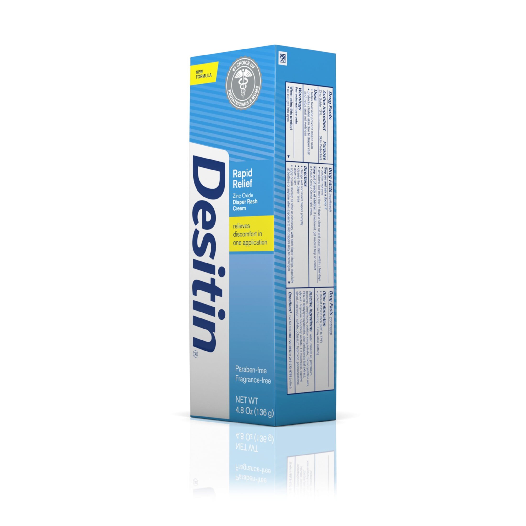 Desitin Daily Defense Baby Diaper Rash Cream, Butt Paste with Zinc Oxide, 4.8 oz Desitin