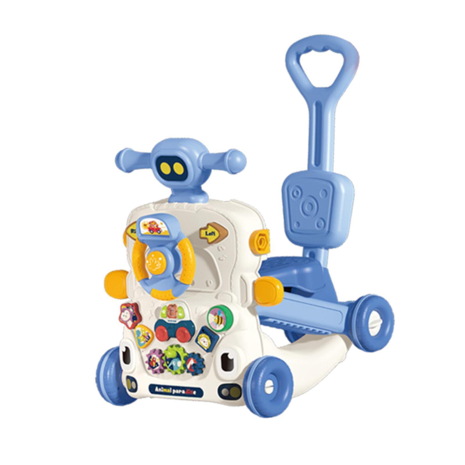 guohui Baby Toddlers Walkers Push Toy Early Learning Push Toy Gift Toy 6 in1 blue GUOHUI