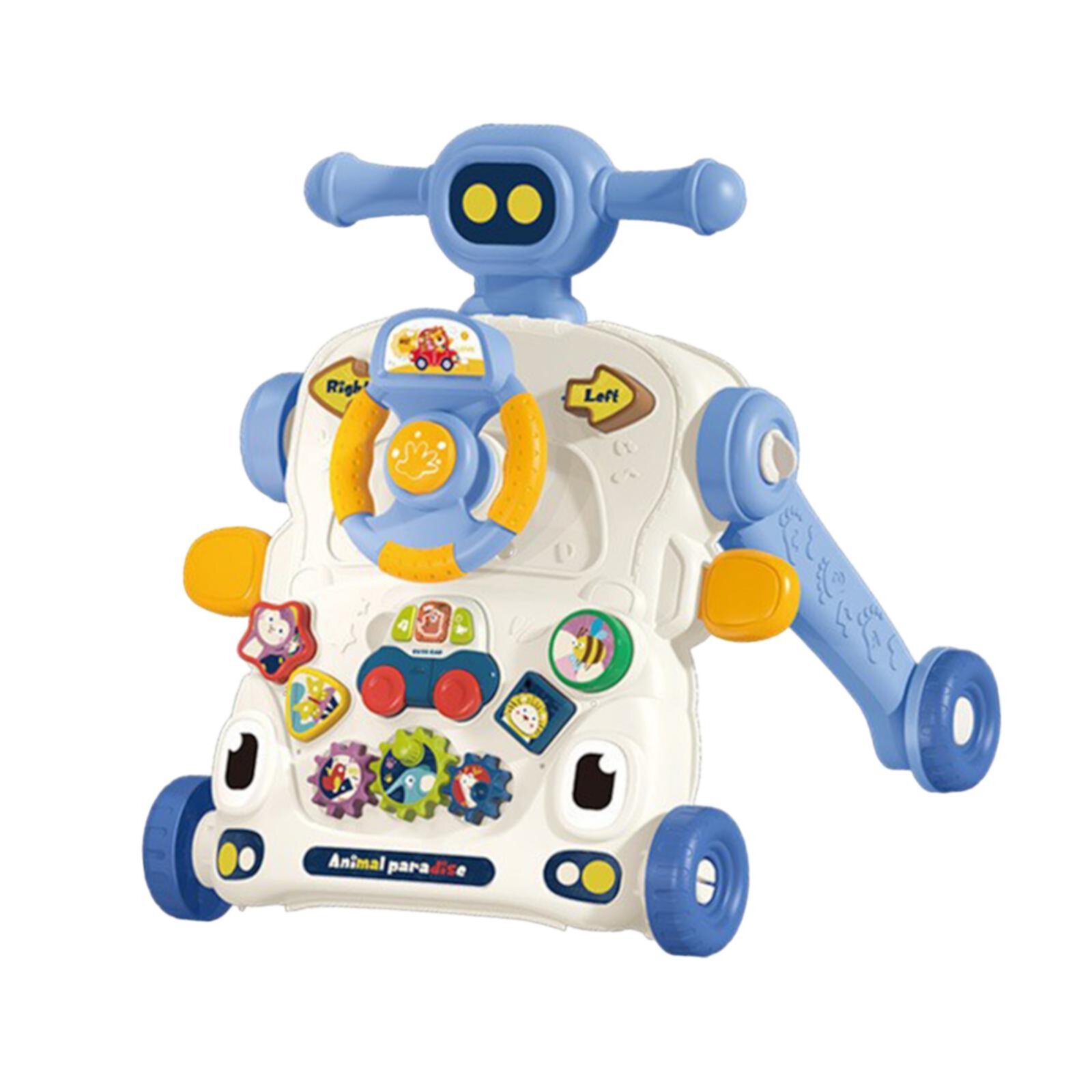 guohui Baby Toddlers Walkers Push Toy Early Learning Push Toy Gift Toy 3 in 1 blue GUOHUI