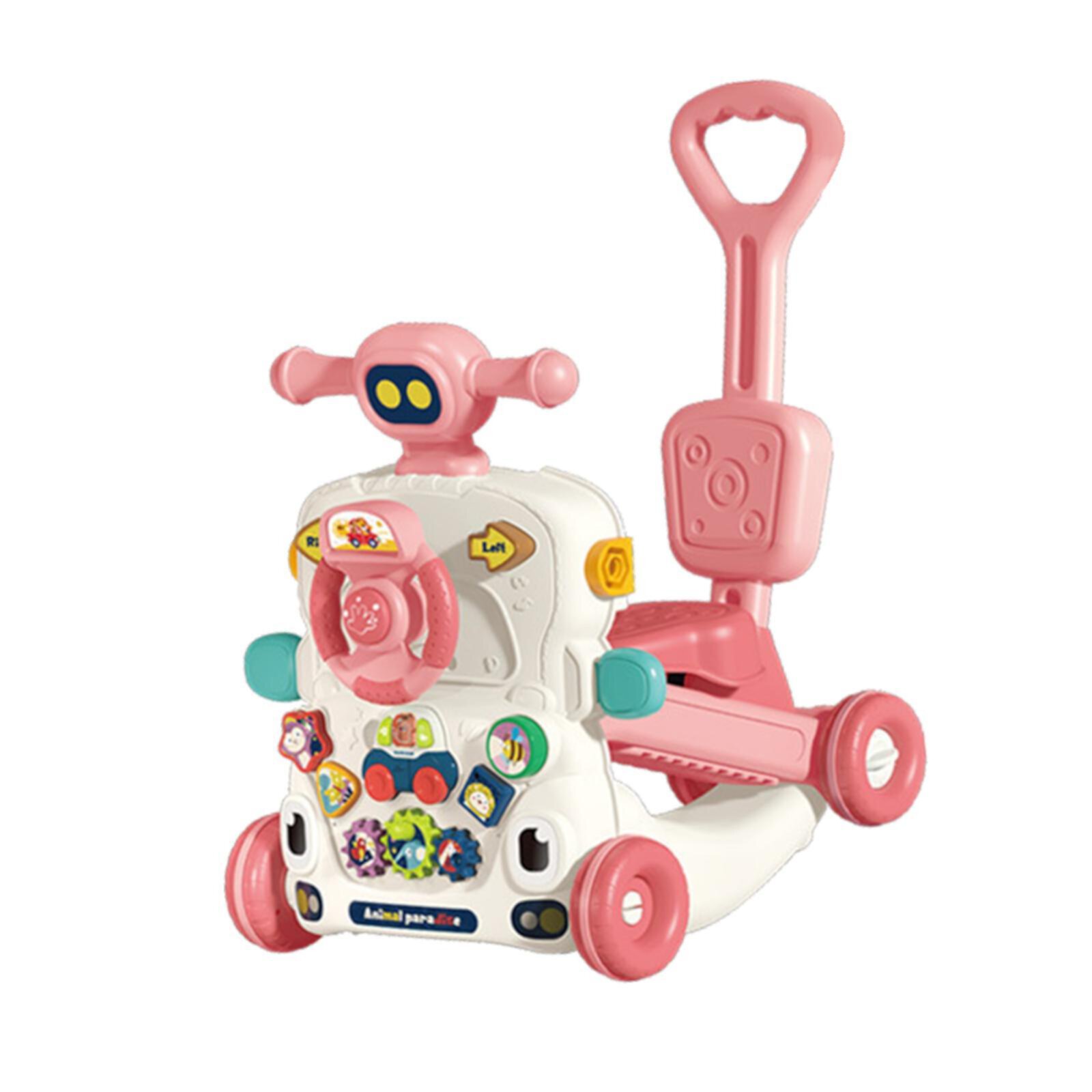 guohui Baby Toddlers Walkers Push Toy Early Learning Push Toy Gift Toy 6 in1 Pink GUOHUI