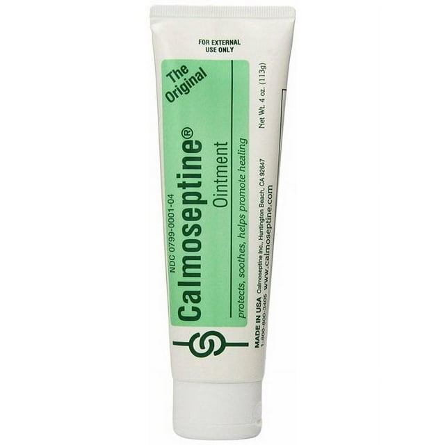 Calmoseptine Antibiotic Ointment 4 Oz | Bacitracin Antibiotic Ointment for Irritation | Butt Cream | Zinc Oxide Cream | Diaper Rash Cream for Adults Calmoseptine