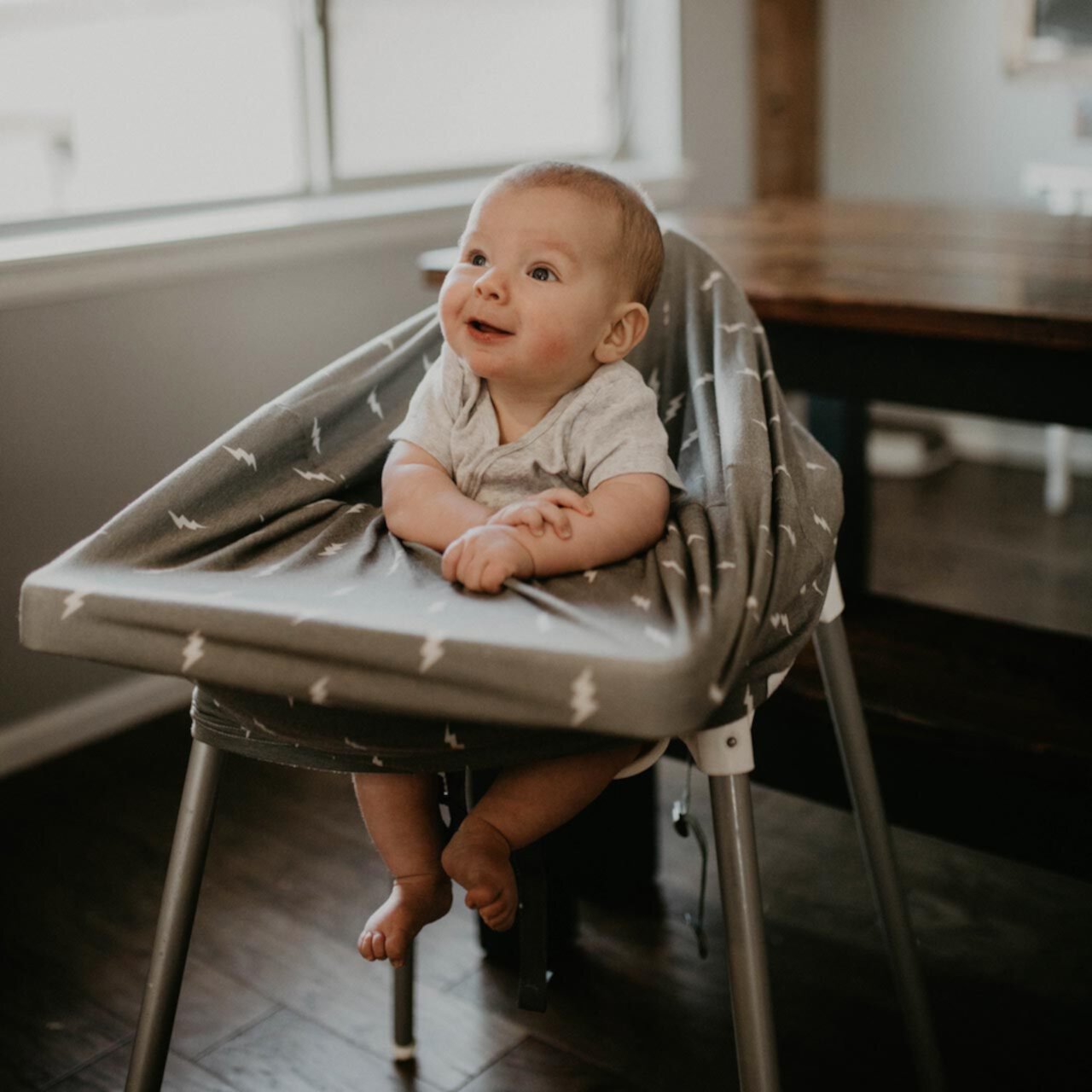 Parker Baby 4-in-1 Unisex Car Seat Cover - Nursing, Car Seat, Grocery Cart, & High Chair Cover - Cherry Parker Baby