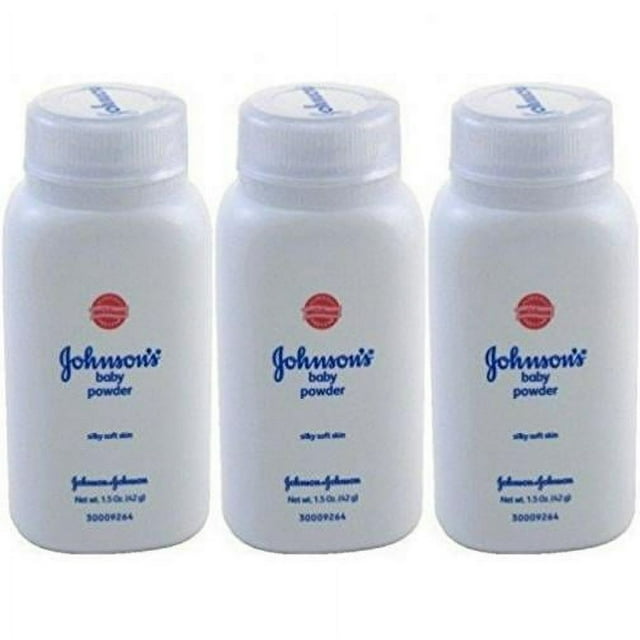 Johnsons Baby Powder Original Travel Size 1.5oz (Pack Of 3) Johnson's