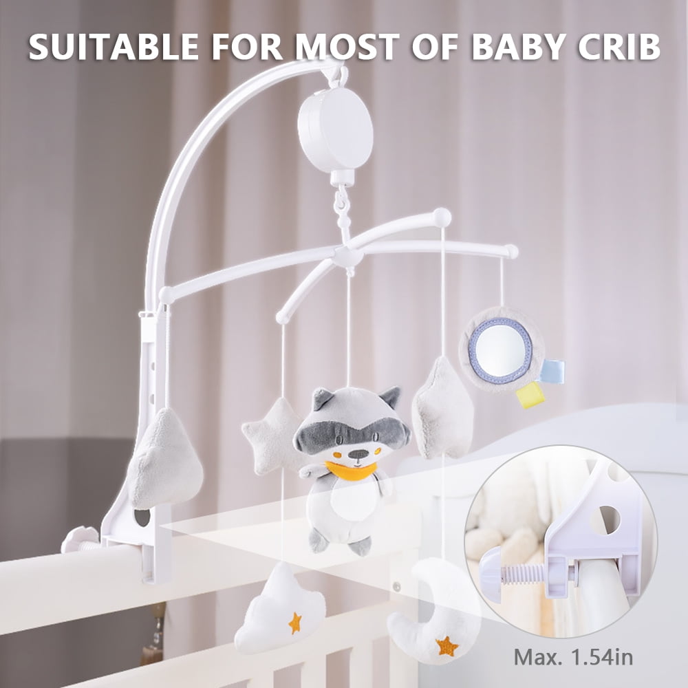 Anself Musical Baby Crib Mobile with Hanging Rotating Toys Infant Bed Decoration for Baby Boys Girls Anself