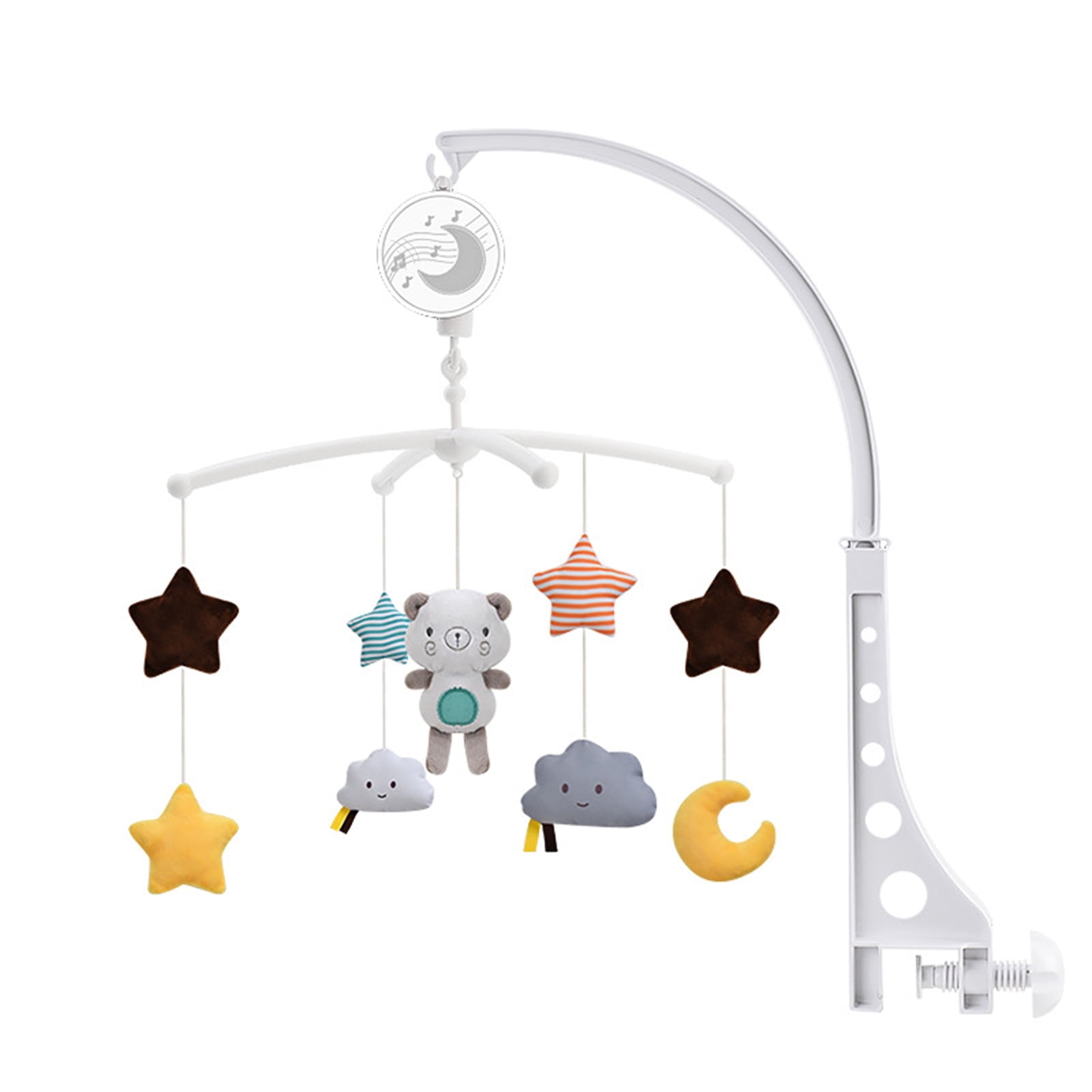 Anself Musical Baby Crib Mobile with Hanging Rotating Toys Infant Bed Decoration for Baby Boys Girls Anself