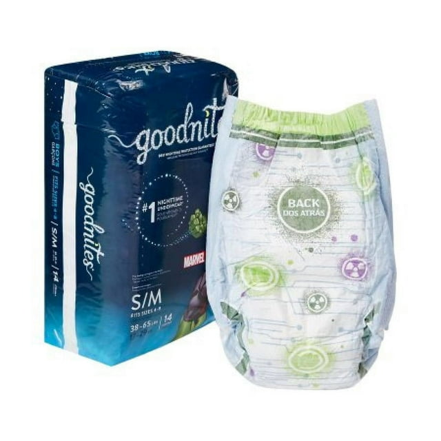 GoodNites Nighttime Underwear, Male, Pull-on with Tear Away Seams, Heavy Absorbency, Small/Medium (38 to 65 Pounds), 14 Count GoodNites