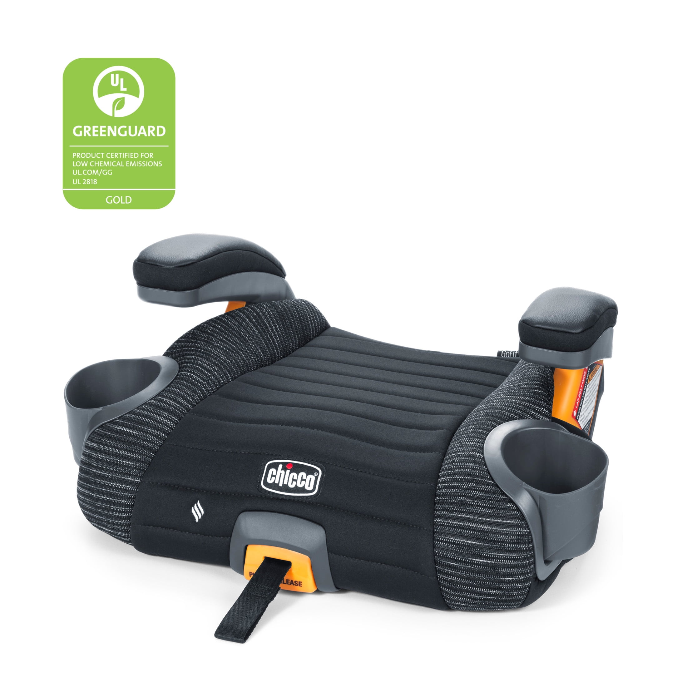 Chicco GoFit ClearTex Plus Backless Booster Car Seat - Static (Black), New Chicco