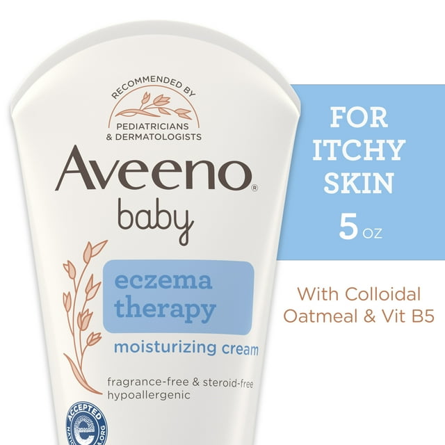 Aveeno Baby Eczema Therapy Moisturizing Cream Body Lotion with Oatmeal, 5 oz Aveeno