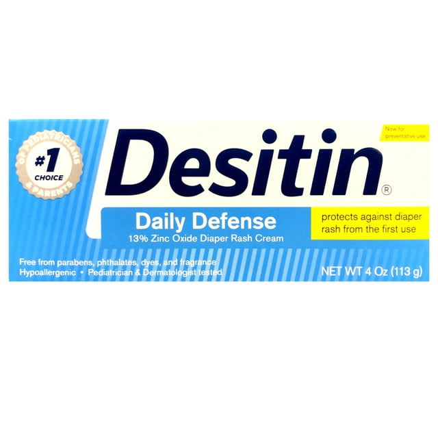 Desitin Daily Defense Zinc Oxide Diaper Rash Cream, 4 Oz. Desitin