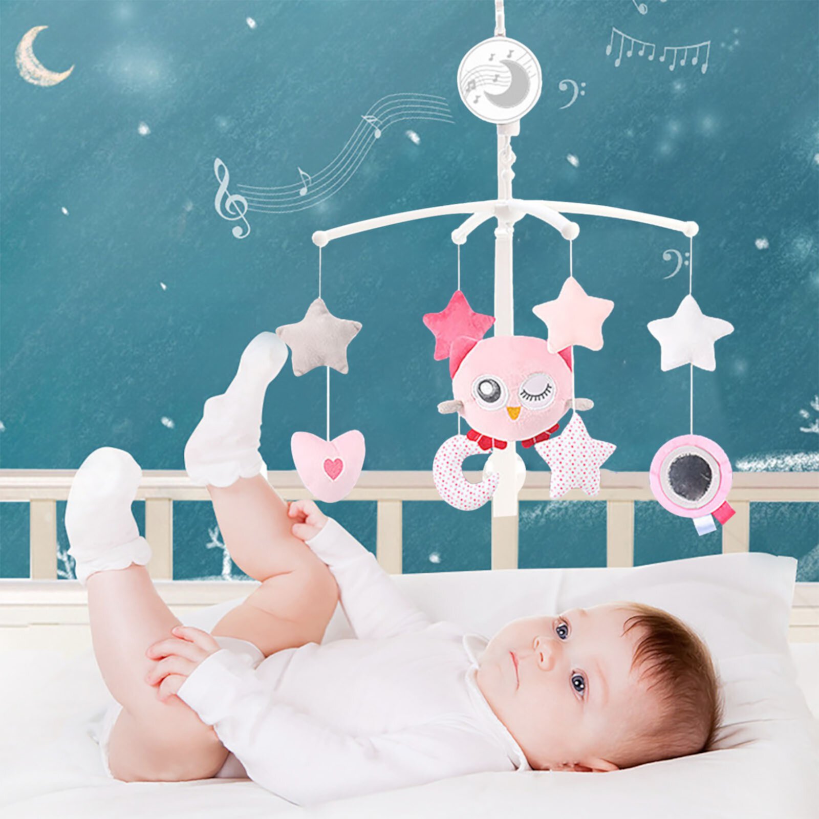 Clearance! Zainafacai Home Decor Rotatable Bell Crib 360 Hanging Â° Bed Musical Toy Cradle Holder Mobile Home Textiles Zainafacai