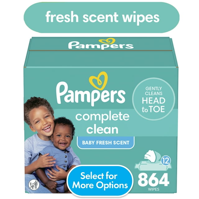 Pampers Baby Wipes Baby Fresh, 800 Wipes (Options Available) Pampers