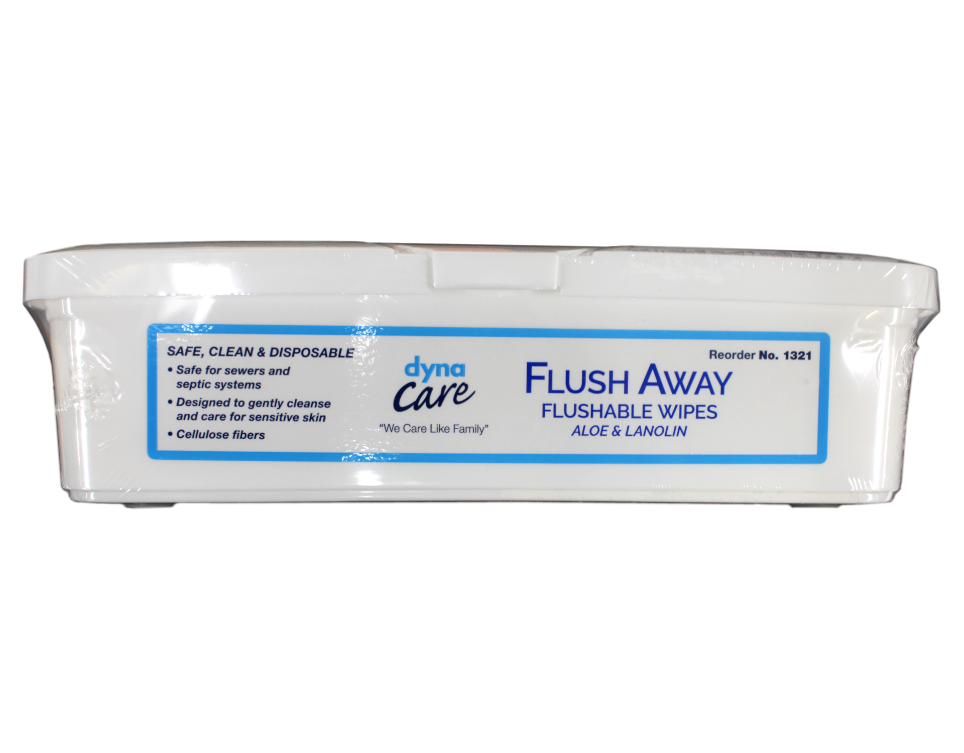 2 Pack Dynarex Flush Away Flushable Baby Wipes 9"x13" #1321 60 Wipes Each Dynarex