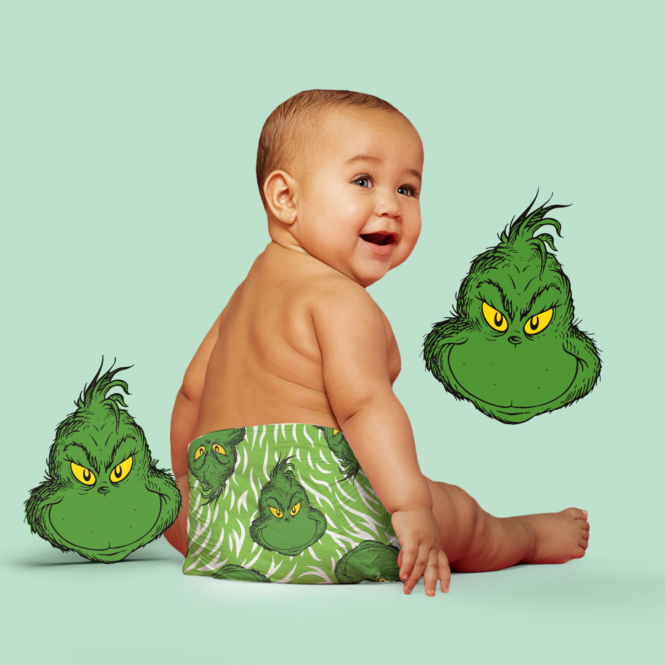 Hello Bello X Dr. Seuss The Grinch Diapers, Infant Size 1, 82ct (Select for More Options) Hello Bello