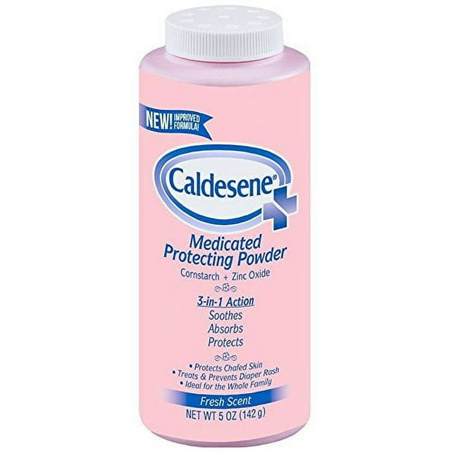 Caldesene Medicated Protecting Powder with Zinc Oxide & Cornstarch, 5 oz (Pack of 2) Caldesene