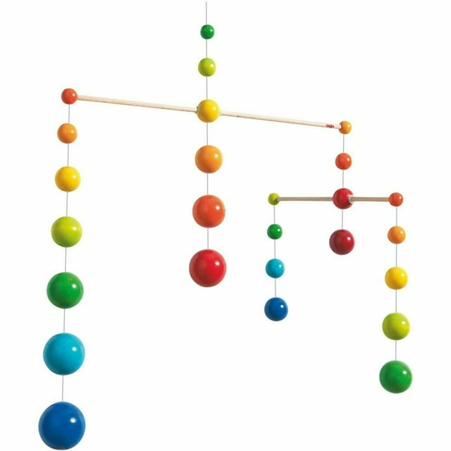 HABA Nursery Room Wooden Mobile Rainbow Balls (Made in Germany) Haba