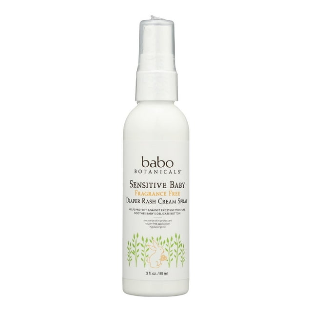 Babo Botanicals - Diaper Cream Spry Sensitive - 1 Each -3 Fz Babo Botanicals