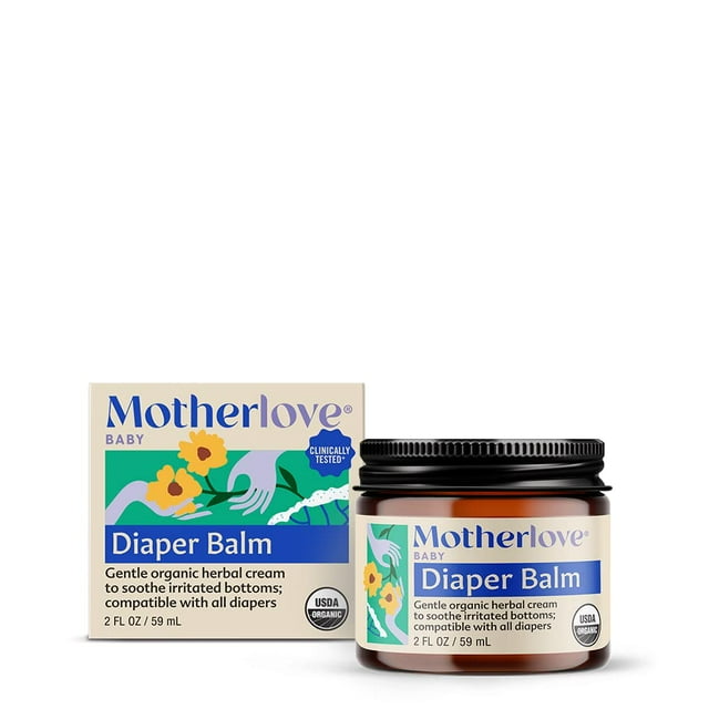 Motherlove Diaper Balm, Organic Zinc-Free Diaper Rash Cream, 2 Ounce Motherlove