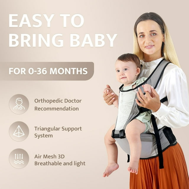 Waroomhouse Baby Strap Multifunctional Breathable Minimalistic Triangular Support System Anti-drop Prevent O-shaped Legs Cotton Baby Carrier with Waist Stool Baby Products Waroomhouse