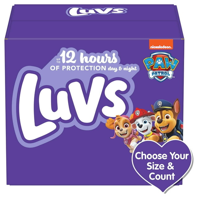 Luvs Paw Patrol Edition Diapers (Choose Your Size & Count) Luvs