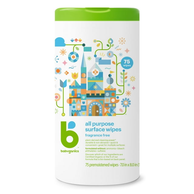 Babyganics All Purpose Surface Wipes, 75 ct Babyganics