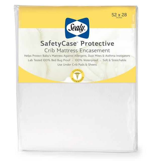 Sealy Safety Case Allergen and Bed Bug Protection Toddler and Crib Mattress Encasement Sealy