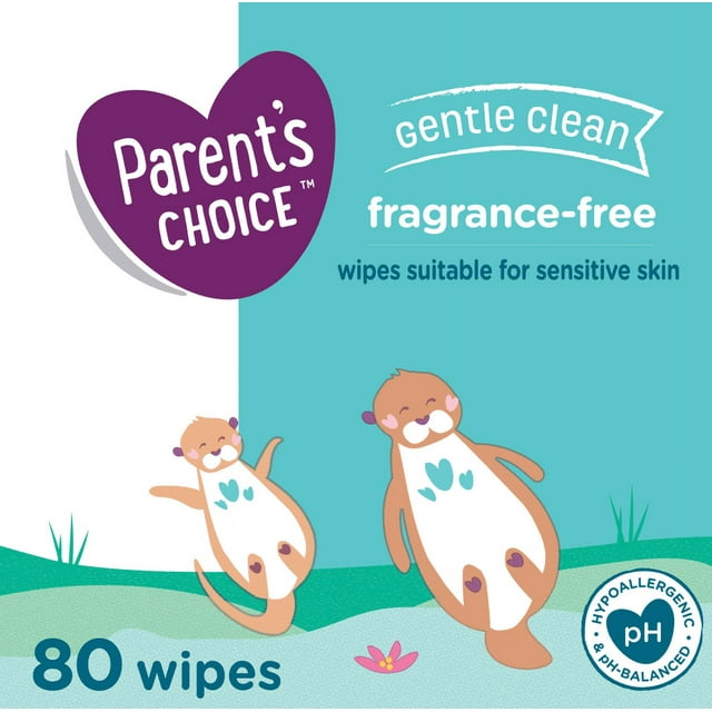 Parent's Choice Fragrance Free Baby Wipes, 80 Count (Select for More Options) Parent's Choice