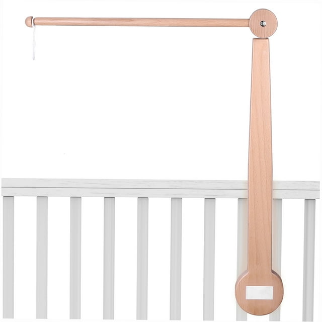 Kisdream Crib Mobile, Baby Wooden Crib Holder for Baby Bed, 19-37 Inch Adjustable, 100% Beech Wooden Kisdream