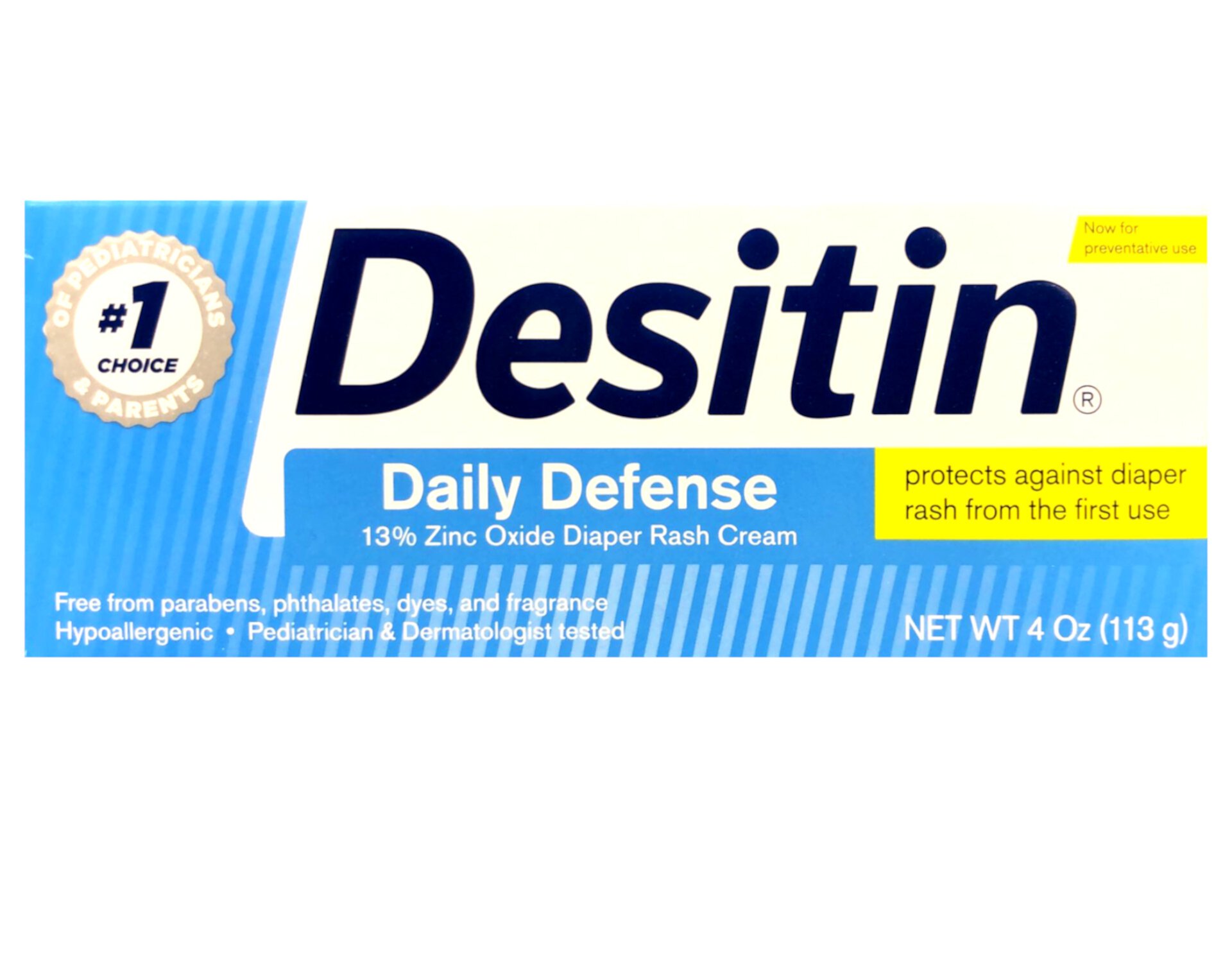 Desitin Daily Defense Zinc Oxide Diaper Rash Cream, 4 Oz. (Pack of 3) Desitin