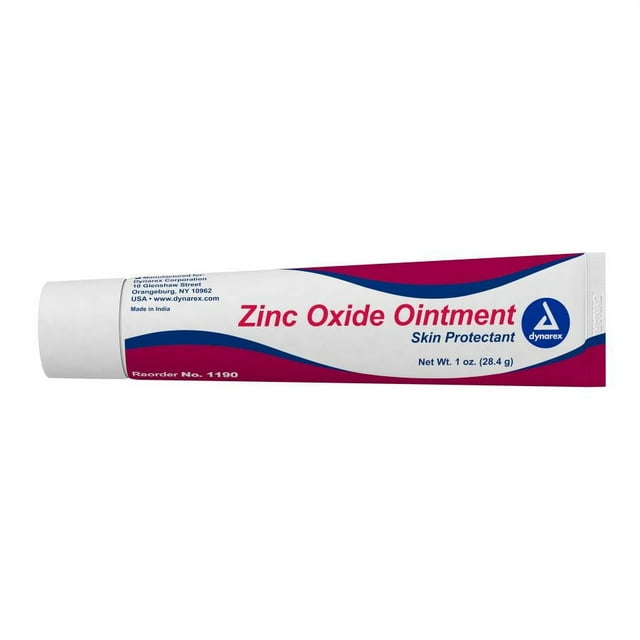 dynarex Zinc Oxide Ointment, 1 ounce Tube, Skin Protectant, 1 Count Dynarex