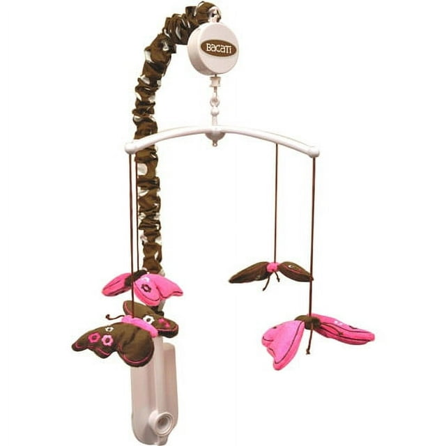 Bacati - Musical Mobile with Hanging Toys, Butterflies Bacati