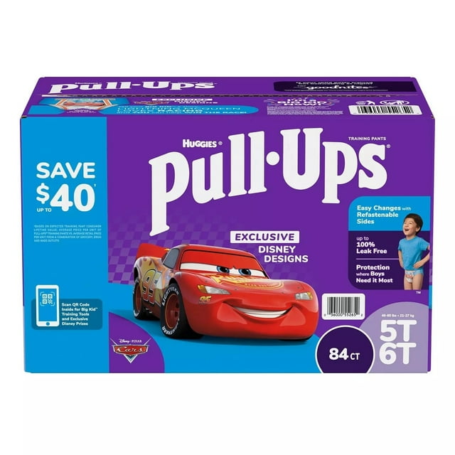 Huggies Pull-Ups Training Pants for Boys 5T-6T 50+ Pounds (84 Count) Huggies