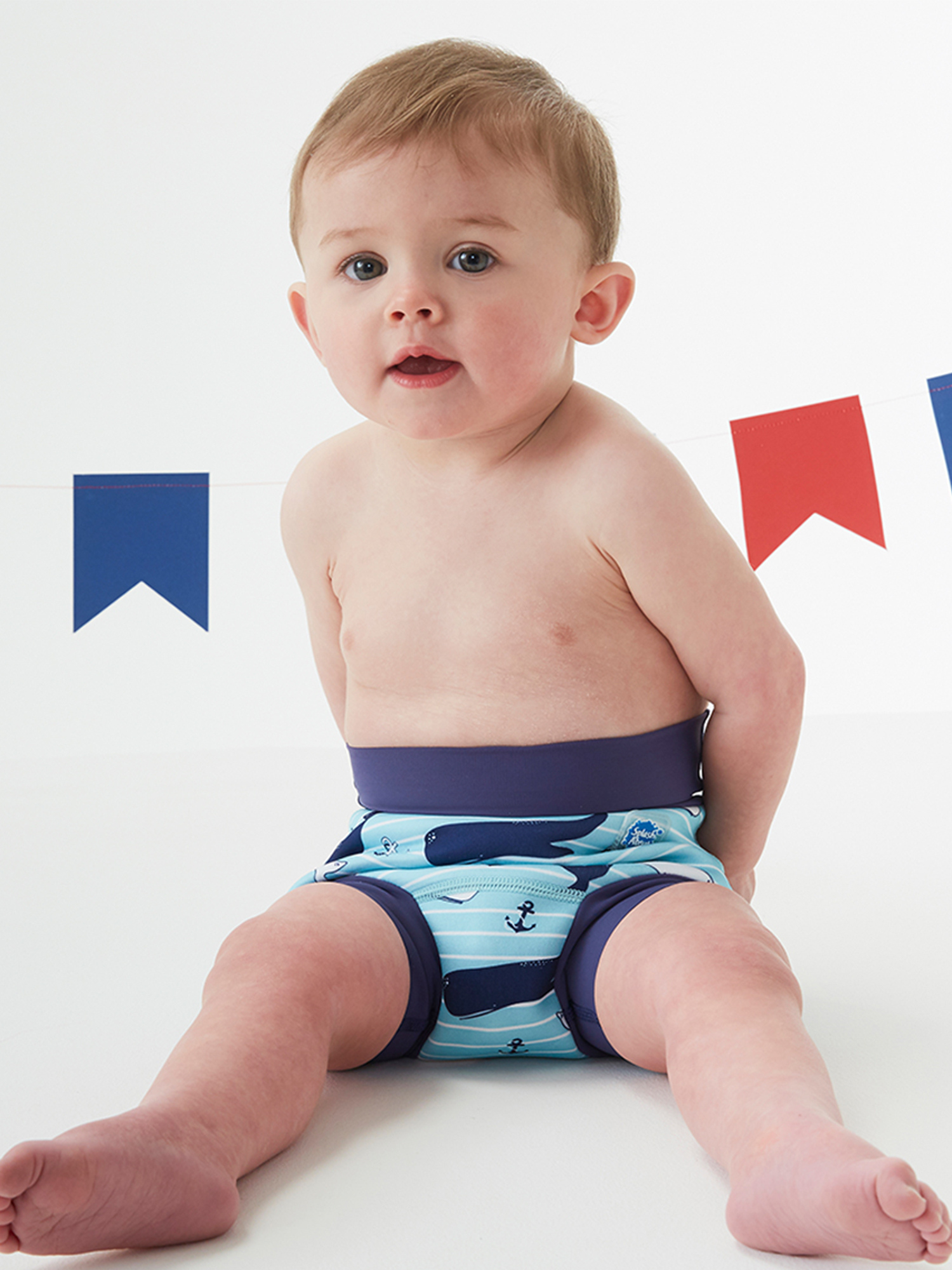 Splash About Boy's Happy Nappy™ Reusable Swim Diaper, Vintage Moby, 2-3 Years Splash About