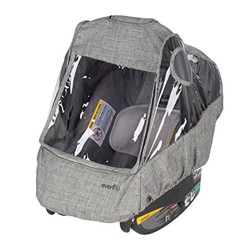 Infant Car Seat Weather Shield, Rain Cover, Ventilated Panels (Gray Melange) Visit the Evenflo Store