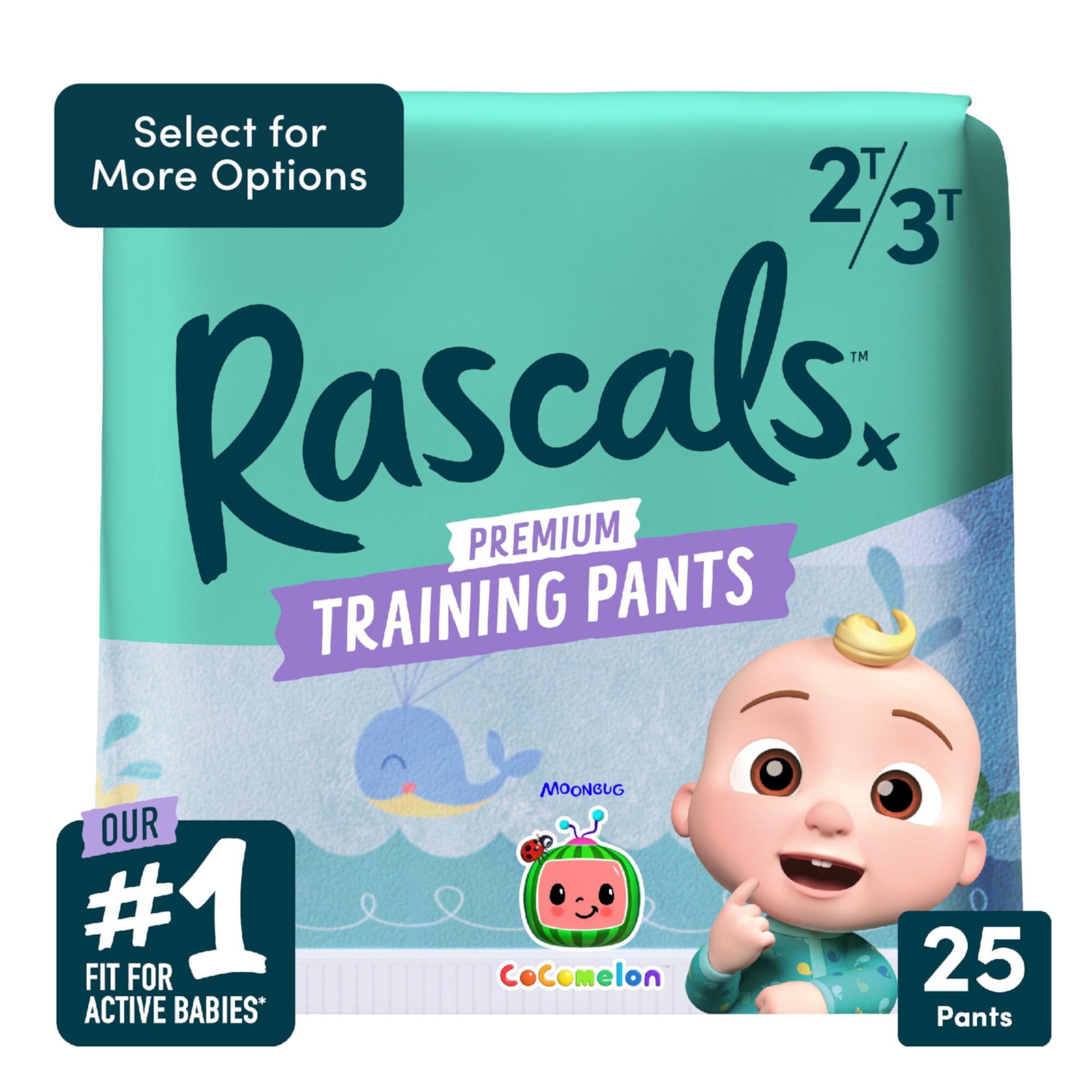 Rascals Cocomelon Edition Training Pants Size 2T-3T 25 Count (Select for More Options) Rascals