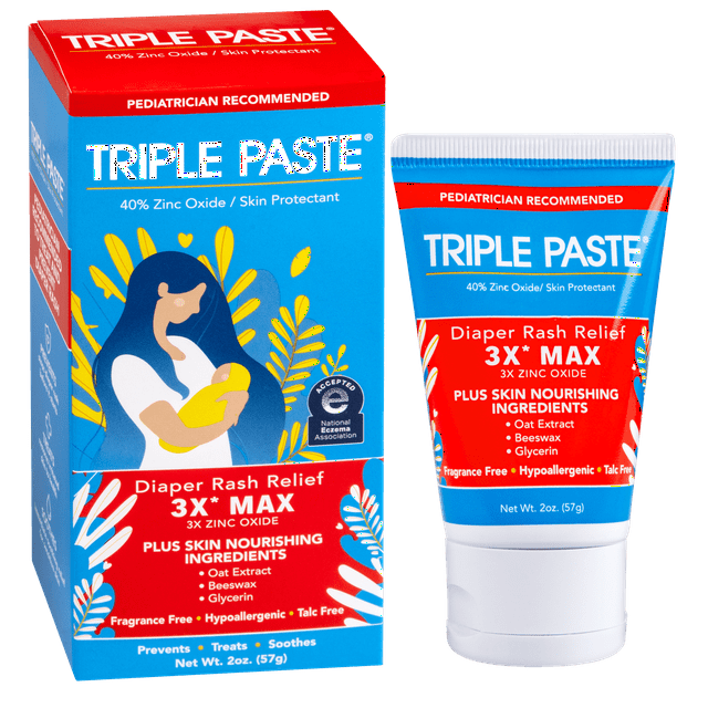 Triple Paste 3X Max Diaper Rash Ointment For Babies, 2 oz Triple Paste