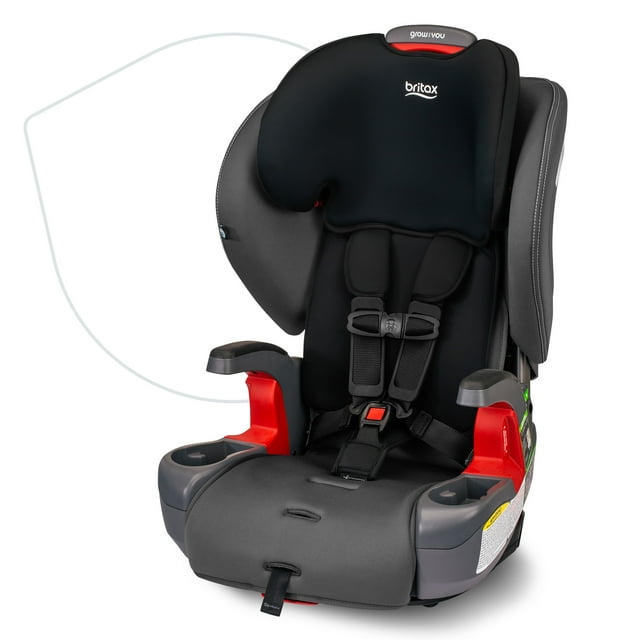 Britax Grow With You Harness-2-Booster Car Seat, 2-in-1 High Back Booster, Mod Black Britax