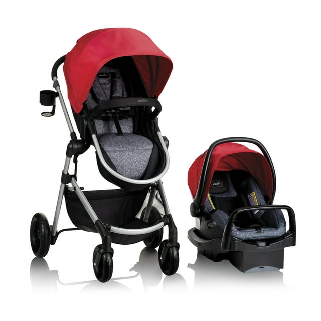 EvenfloPivot Modular Travel System with LiteMax Infant Car Seat with Anti-Rebound Bar(Salsa Red) Visit the Evenflo Store