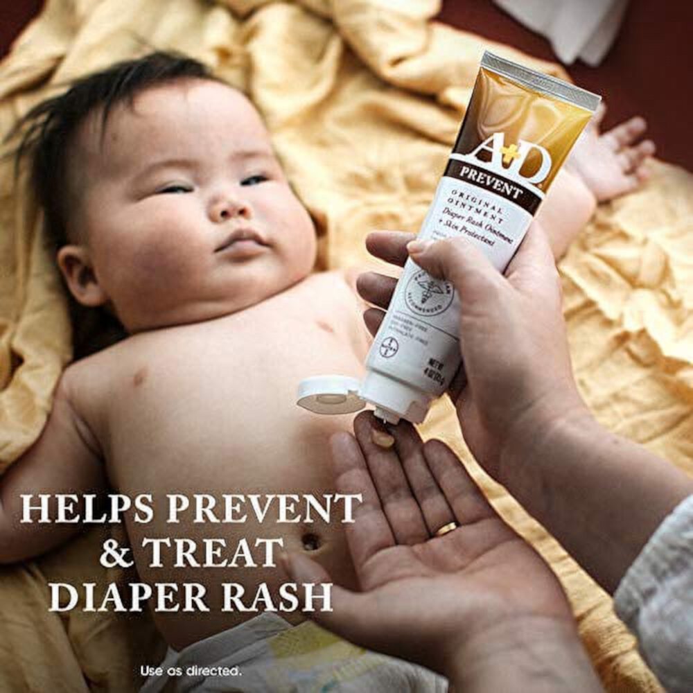 A+D Original Diaper Rash Ointment - Prevents & Protects Against Diaper Rash - Moisturizing Skin Protectant With Vitamins A & D - Healing Skin Ointment for Dry and Cracked Skin - 1.5oz A+D