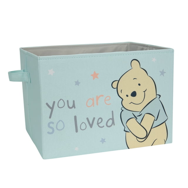 Lambs & Ivy Disney Baby Winnie the Pooh Cesta de Almacenamiento/contenedor Plegable Azul Lambs & Ivy