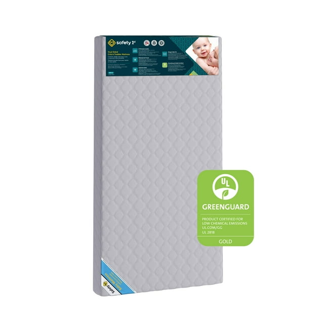 Safety 1st Grow with Me 5" Dual Sided 2-in-1 Antimicrobial Crib & Toddler Mattress, White Cloud Visit the Safety 1st Store