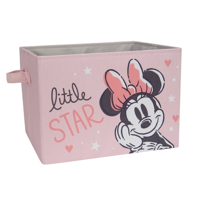 Lambs & Ivy Disney Baby Minnie Mouse Pink Foldable Storage Basket/Container/Bin Lambs & Ivy