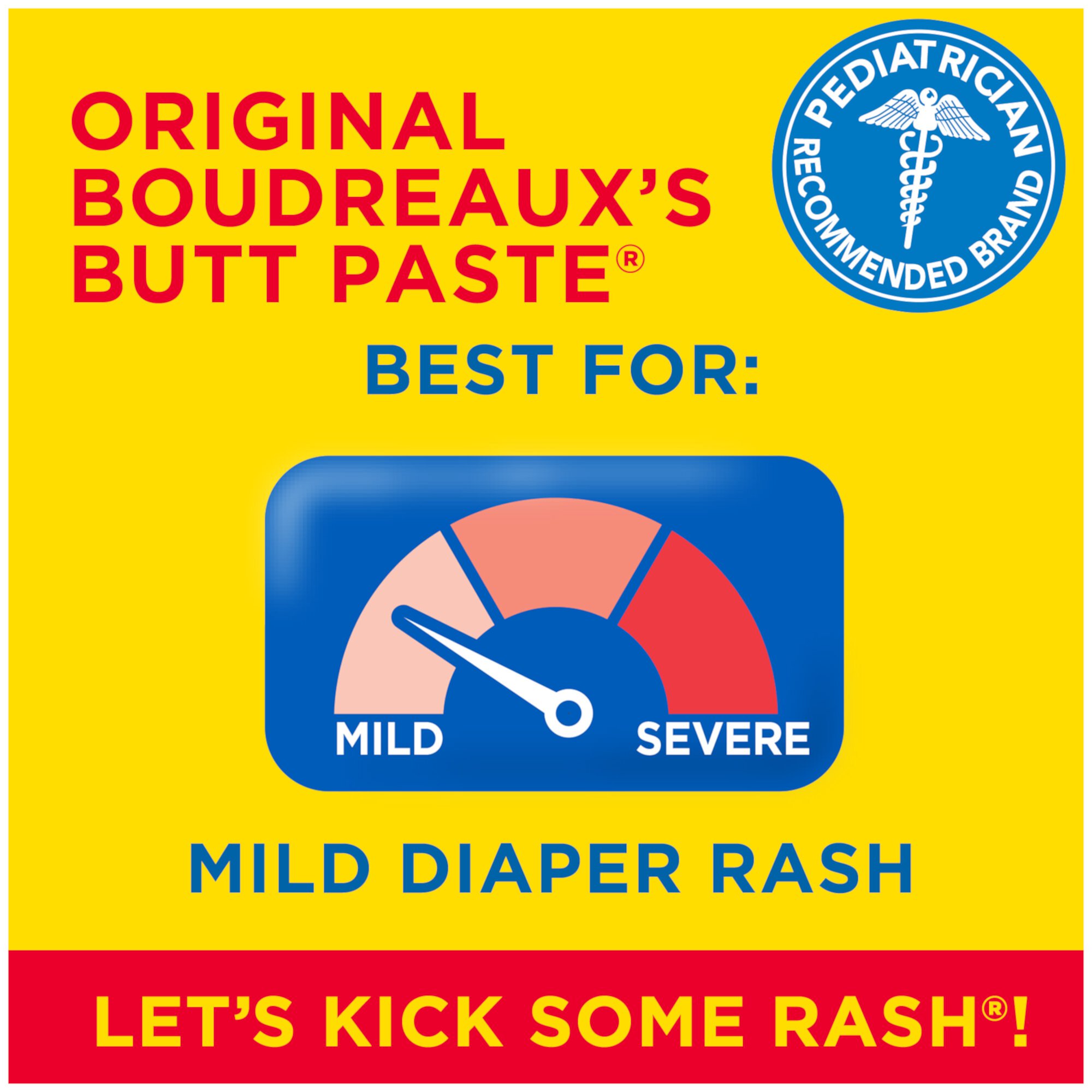 Boudreaux's Butt Paste Original Diaper Rash Cream, Ointment for Baby, 4 oz Tube, 3 Pack Visit the Boudreaux's Butt Paste Store