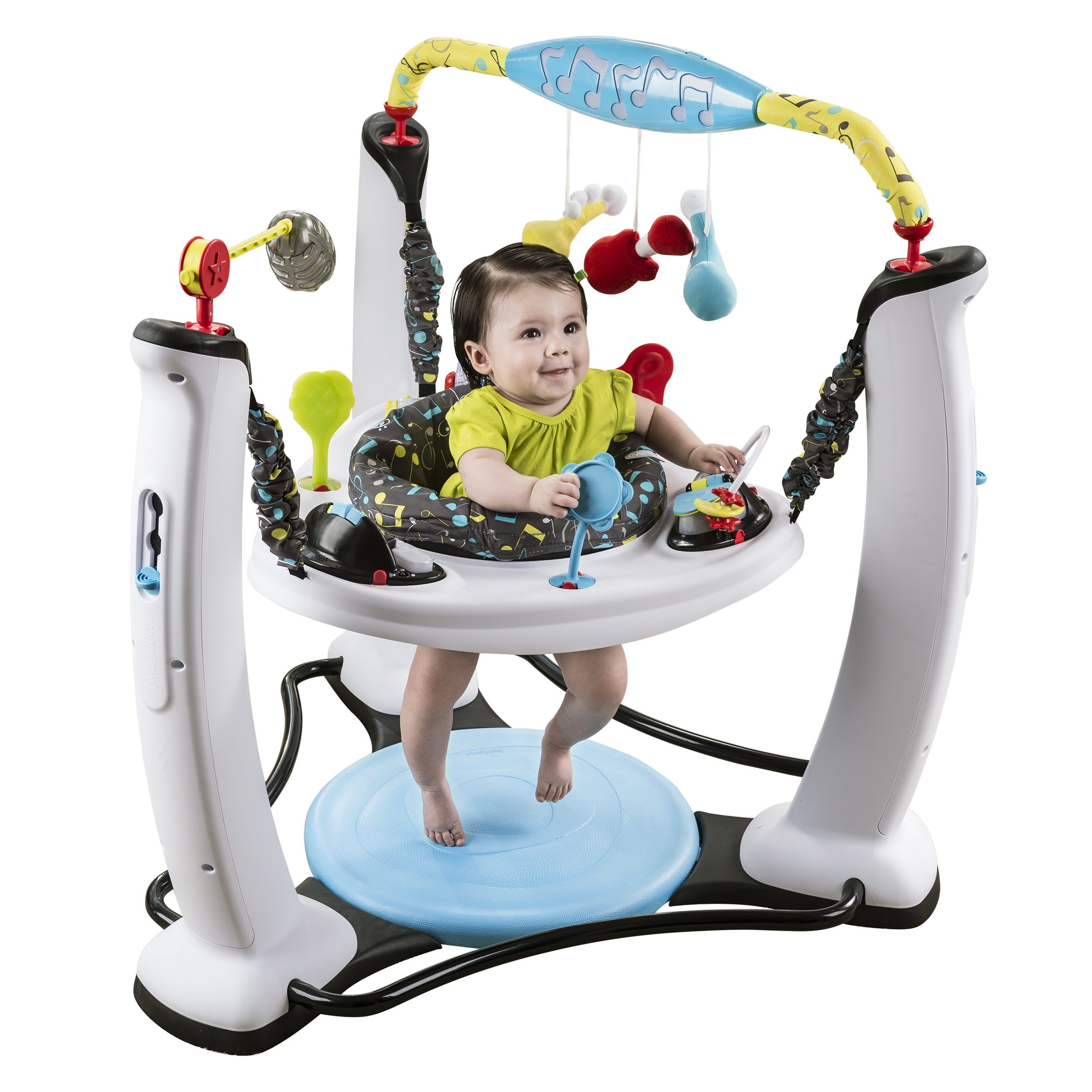 Open Box Evenflo ExerSaucer Jump and Learn Jam Jumping Activity Baby Jumper Visit the Evenflo Store