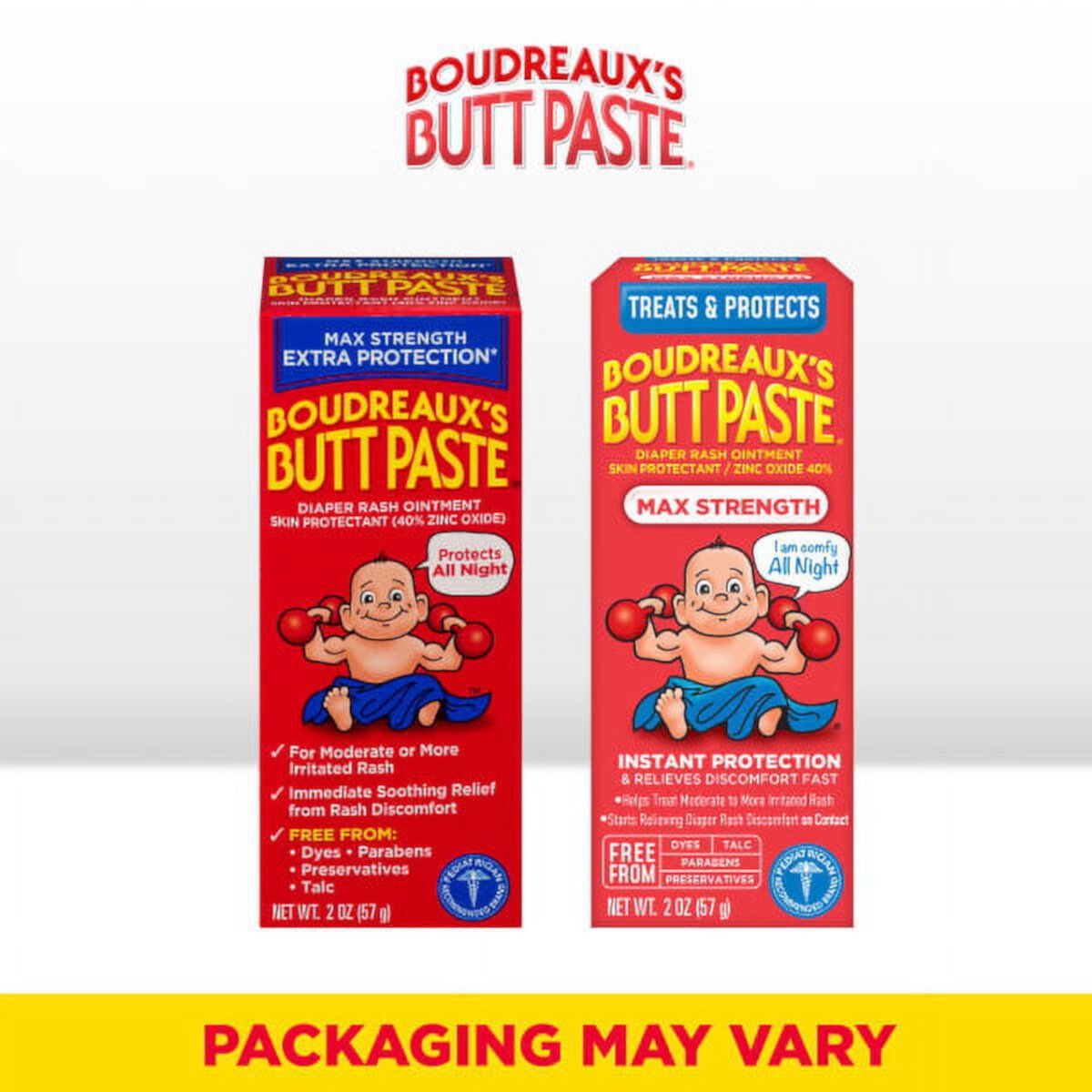 Boudreaux's Maximum Strength Butt Paste diaper rash ointment, 2 oz (Pack - 5) Visit the Boudreaux's Butt Paste Store